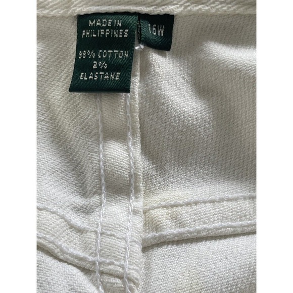 Lauren Ralph Lauren Classic Straight Stretch Jeans Womens Size 16 Beige 36x29 - Picture 8 of 13